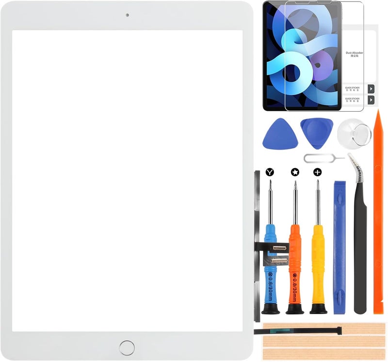 ARSSLY for iPad 9 9th Gen Screen Replacement,Touch Screen Digitizer for iPad 9th Generation 2021 A2602, A2603, A2604, A2605 10.2 inch Touchscreen Glass Kits with Home Button (White) - Image 1